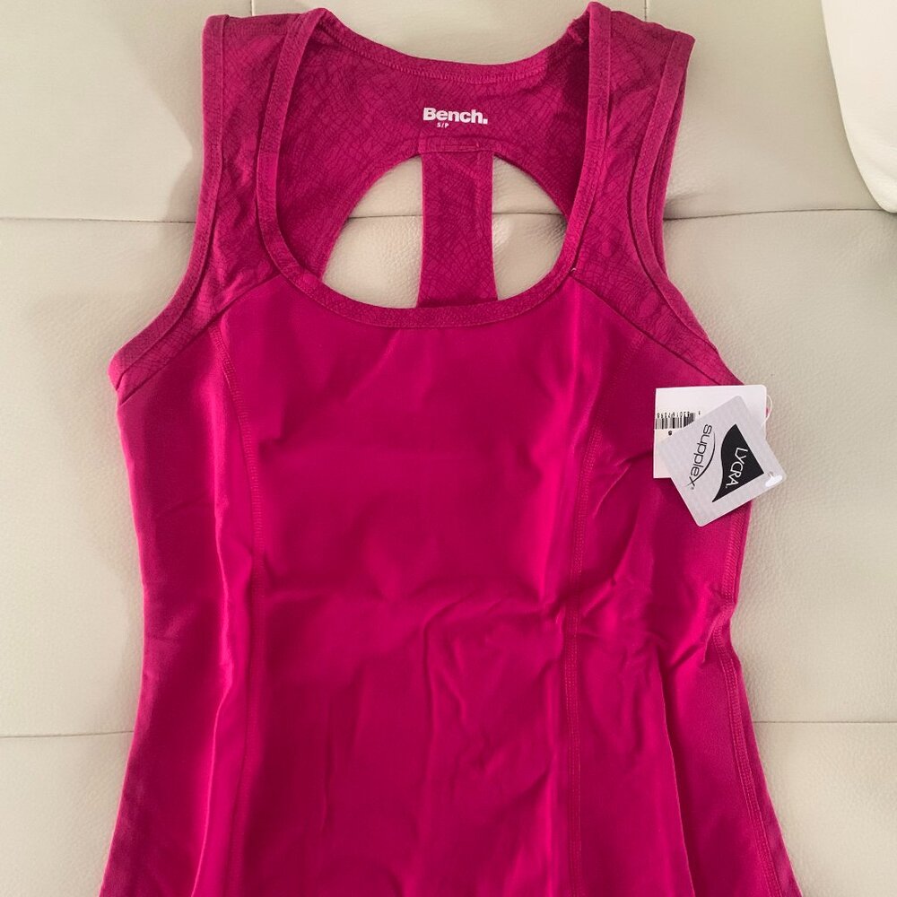 Bench Lycra Pink Racer Back Tank Top/Exercise Top - Picture 2 of 4